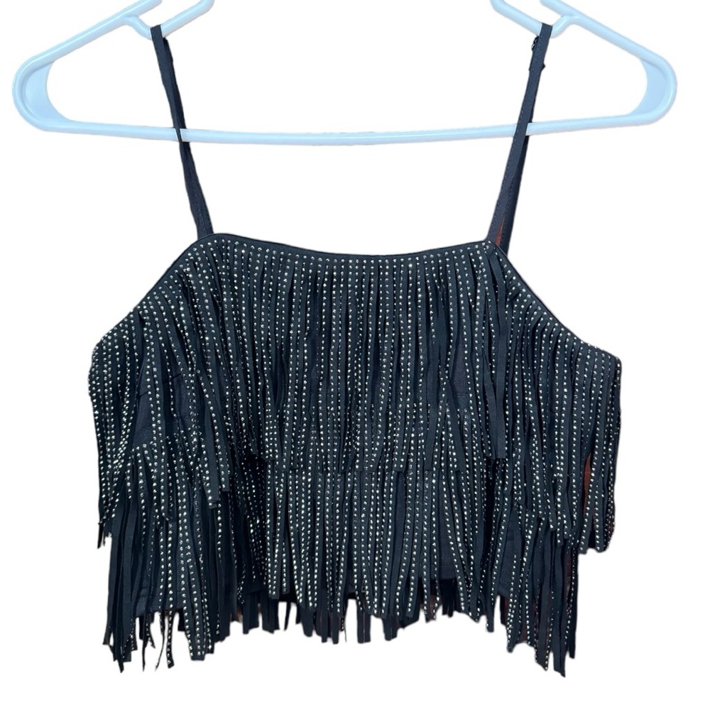 Boutique Cropped Women’s Bedazzled Tank Size Small